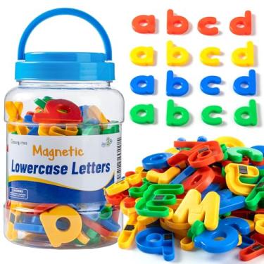 Imagem de Odoorgames 104 Pcs Magnetic Lowercase Letters – Lower Case Alphabet Magnet Set for Whiteboard & Fridge, Ideal Letter Tiles for Classroom & Kids Learning
