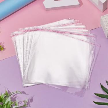 Imagem de 50 unidades de sacos de celofane transparentes 17,5 x 19 cm, sacos seláveis, bolsa de armazenamento, retangular, armazenamento doméstico, joias, roupas, lenço, toalha, embalagem, bolsa, itens