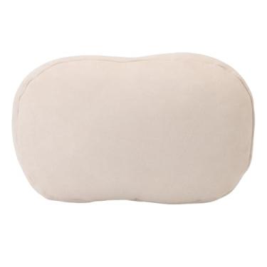 Imagem de Encosto de cabeça do carro pescoço travesseiro apoio lombar travesseiro ergonômico em forma de seixo algodão removível macio almofada traseira para cadeira de escritório assento