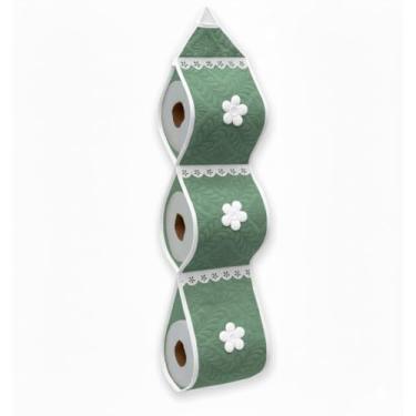 Imagem de Porta Papel Higienico，Suspenso，Design de Tecelagem，Acomoda TrêS Rolos de Papel Toalha，Economize EspaçO no Banheiro e na Cozinha(Verde Esmeralda)