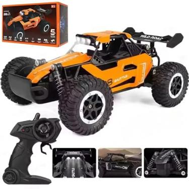 Imagem de Carrinho Controle Remoto RC 1:16, Off-Road, Preto, 20km/h, Com Luzes LED, Drift Rápido, 2.4Ghz, Para Uso em Todo Terreno