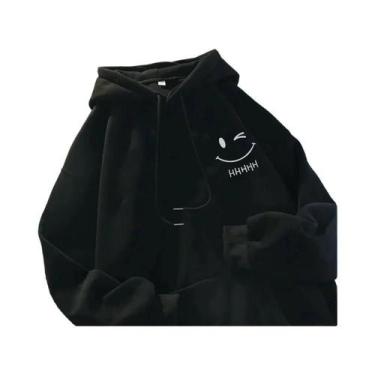 Imagem de Moletom Com Capuz Engraçado Para Homens Com Estampa De Rosto Sorrident