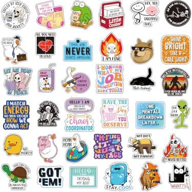 Imagem de Honoson 600 adesivos engraçados para adultos meme sarcásticos decalques hilários à prova d'água para laptop, garrafas de água, capacete, computadores, para-choques, telefone, janela, scrapbooking, 120
