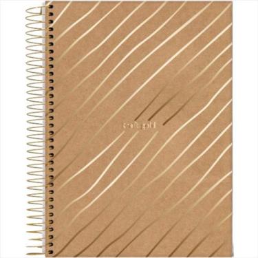 Imagem de Caderno Jandaia universitário kraft gold espiral 160 folhas