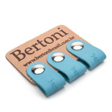 Imagem de Kit 3 Organizadores de Fios Bertoni em Couro Legítimo Botão de Pressão