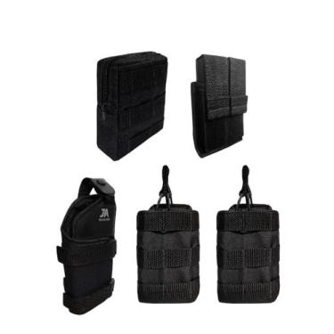 Imagem de Kit Modular 5 Acessórios Colete Modular - J.A Rio Militar, Preto