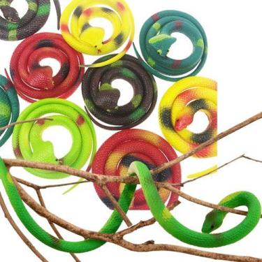 Imagem de 16 Cobra De Borracha Serpente Macia Pegadinha 68 Cm - Toys