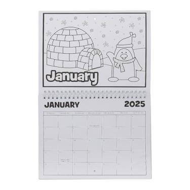 Imagem de Fun Express Pinte seu próprio calendário de cartolina 2025 com encadernação em espiral