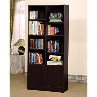 Imagem de pcagfaajmh Mesa de centro moderna para sofá, mesa de console, estante de livros, móveis para sala de estar e escritório em casa (mesa de console cinza antigo) (estante de café expresso)