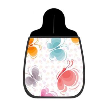 Imagem de Lixeira De Carro Organizador Lixinhocar Borboletas Coloridas Fundo Branco