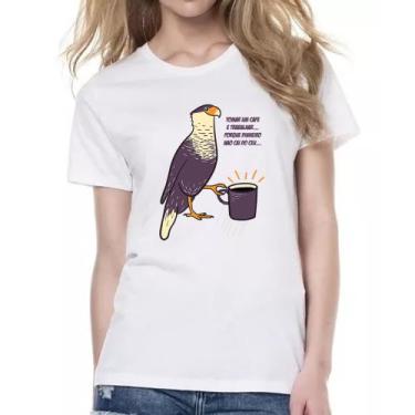 Imagem de Camiseta Baby Look Carcara Cafe Trabalho, GG