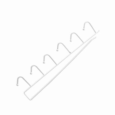 Imagem de Aramox Caneca Ganchos Copos de café Ganchos Sob o Armário Universal Pendurado Rack Organizador Multifuncional para Utensílios de Cozinha Cachecol Chaves Armazenamento (Branca)