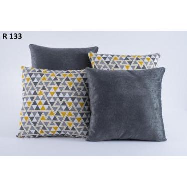 Imagem de kit com 4 capas de almofadas decorativas 133 wellus enxovais