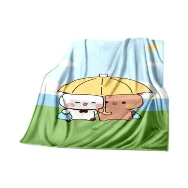 Imagem de Cobertor De Flanela Quente Para Crianças Com Estampa De Urso Em Desenh