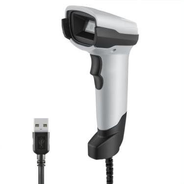 Imagem de Leitor de código de barras JRHC 1D CCD portátil com fio USB leitor de código de barras para loja supermercado armazém biblioteca