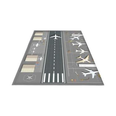 Imagem de Tapete De Área Infantil Com Mapa De Aeroporto Para Sala De Estar, Quar