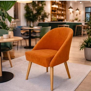 Imagem de Banqueta Poltrona Lua Terracota Para Recepção Atendimento Penteadeira