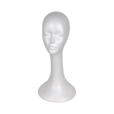 Imagem de Manequim Feminino plus Size Com Cabeça Humana, Pescoço Longo, Peruca, 