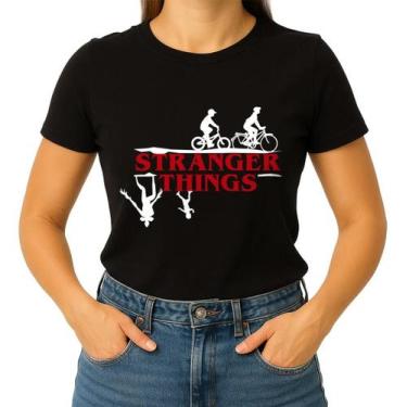 Imagem de Camiseta Camisa Adulto Feminina Masculina Algodão Série Stranger Thing