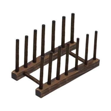 Imagem de Suporte De Armazenamento De Cozinha Multifuncional De Madeira Montado 