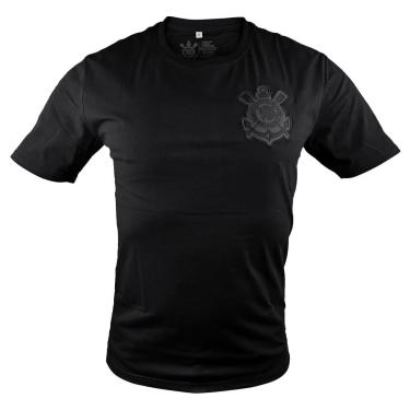 Imagem de Camiseta Corinthians Preto Masculina Conforto Licenciada-Masculino