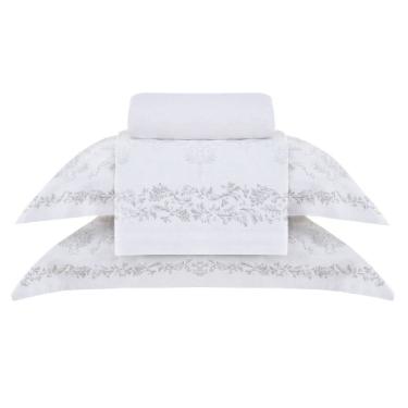 Imagem de Jogo de Cama Buddemeyer Majestic 200 Fios 4 Peças Queen Cinz