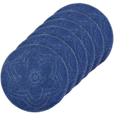 Imagem de Conjunto 6 Peças Jogo Americano Redondo Sousplat Crochê