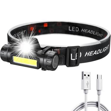 Imagem de Lanterna Cabeça Recarregável Led T6 Pesca Ciclismo muito Forte