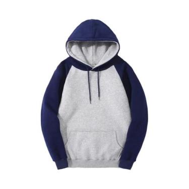 Imagem de Moletom Unissex Oversized De Fleece Quente Para Outono/Inverno Com Col