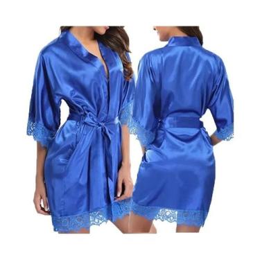 Imagem de Pijamas De Seda Para Mulheres Em Vermelho E Preto, Robes L XL, Renda S