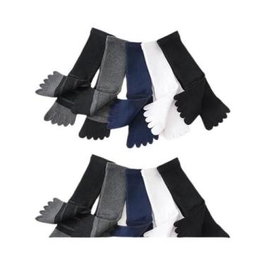 Imagem de Meias De Compressão Masculinas De 5 Dedos, Longas, Grossas, Absorvente