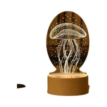 Imagem de Lâmpada De Noite LED 3D Romântica Para Crianças, Luminária De Mesa Par
