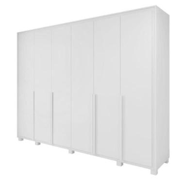 Imagem de Guarda Roupa 6 Portas S/ Espelho Easy Space Branco Lopas - MÓVEIS LOPA