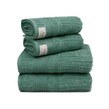 Imagem de Jogo De Toalha De Banho Sonata, 100% Algodão Penteado Premium, 4 Peças