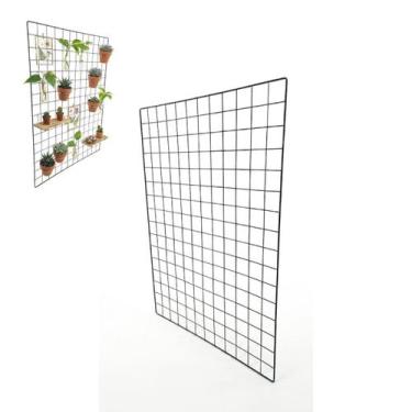 Imagem de Painel de Fotos Aramado 80x60 Grade para Decoração de Parede - R2V