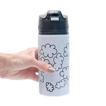 Imagem de Garrafa Infantil Menino Tpc 580ML com Canudo de Silicone e Bico Ergonômico Azul em Alum...