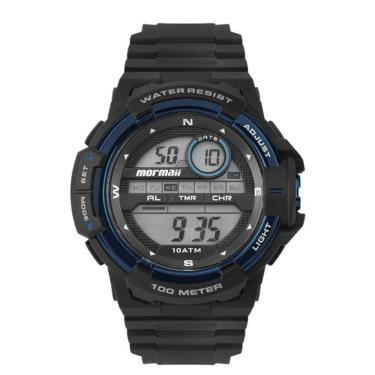 Imagem de Relógio MORMAII masculino digital preto azul MO03665AA/8A