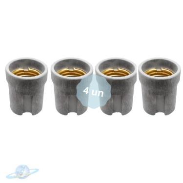 Imagem de Kit 4 Soquetes E27 Cônico Para Lâmpada Comum Sem Fio - Unity Hope