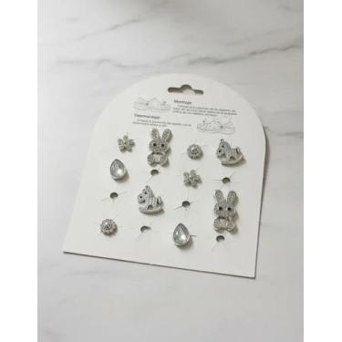 Imagem de Kit Pingentes Strass Botons Babuche Charms Luxo Acessório - Sem marca,