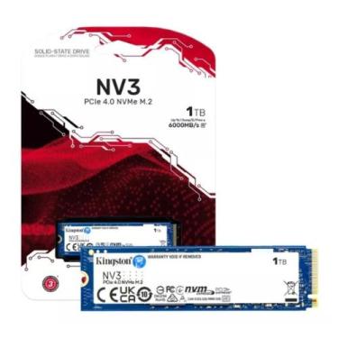 Imagem de SSD Kingston 1TB Nv3 M.2 2280 Nvme M2 PCIe 4, Leitura 6000MBs, Gravaçã