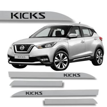 Imagem de Jogo Friso Slim Lateral Para o Carro Kicks com Grafia Cores - Nissan, 