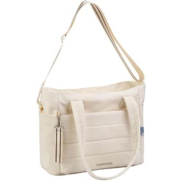 Imagem de Bolsa Feminina Juvenil para Notebook Funpacks - Seanite, Creme