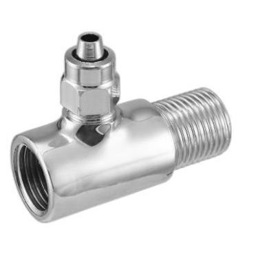 Imagem de Adaptador T 1/2" p/ Purificador de Água Saída 1/4" Cromado Metal Compa