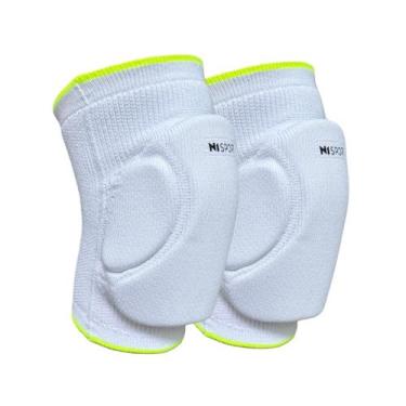 Imagem de Joelheira Vôlei Profissional Knit 3D Branca N1Sport Flyer, P