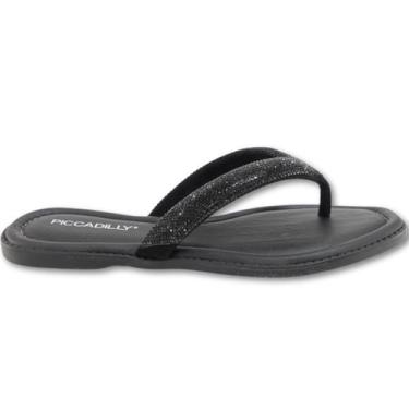 Imagem de Tamanco Rasteira Casual Piccadilly 508039, Preto, 35