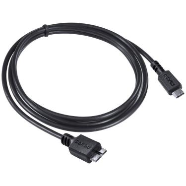 Imagem de Cabo USB Tipo C para Micro USB B 3.0 1m para HD Externo Preto Alta Velocidade 5Gbps 5V...