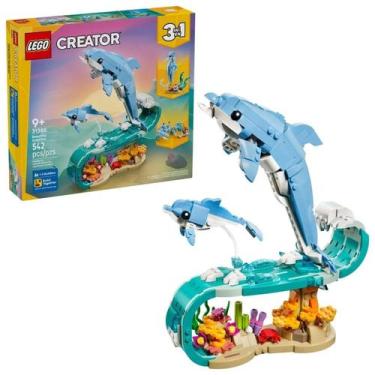Imagem de Lego Creator Animais Marinhos Golfinhos 3 em 1 542 Pç 31385