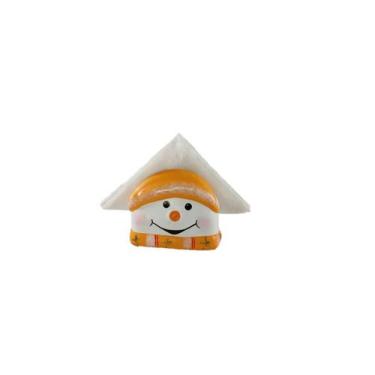 Imagem de Porta Guardanapo Boneco De Neve Laranja Decoração - Decore Casa