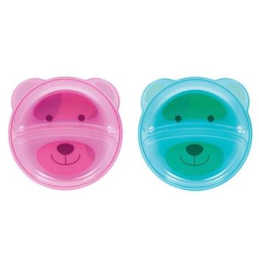 Imagem de Prato Bebe Ursinho Buba Com Divisória - 5811/5812, Rosa