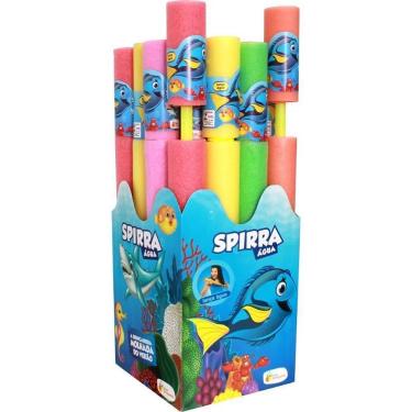 Imagem de Display 14 Lança Água Spirra Fundo do Mar 45cm Plástico Colorido Doce Brinquedo